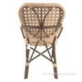 Outdoor -Stühle Bambusgarten Wicker Rattan Stuhl